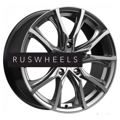 Диски КИК 7,5x17/5x114,3 ET35 D67,1 Твист (КС697М) Дарк платинум