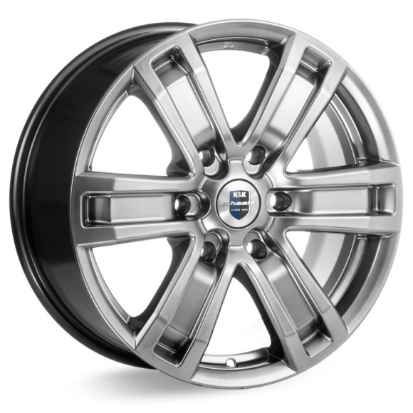 Диски КиК  R7-Рольф-оригинал (КС457)  7,5\R17 6*139,7 ET38  d67,1  Дарк платинум  [r71267]