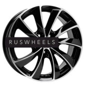 Диски Rial 8x18/5x112 ET35 D66,5 Lugano Diamant black front polished