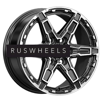 Диски КИК 8x18/6x139,7 ET30 D106,1 Дистрикт (КС1159) Алмаз черный