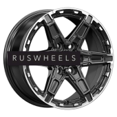 Диски КИК 8x18/6x139,7 ET30 D106,1 Дистрикт (КС1159) черный бриллиант